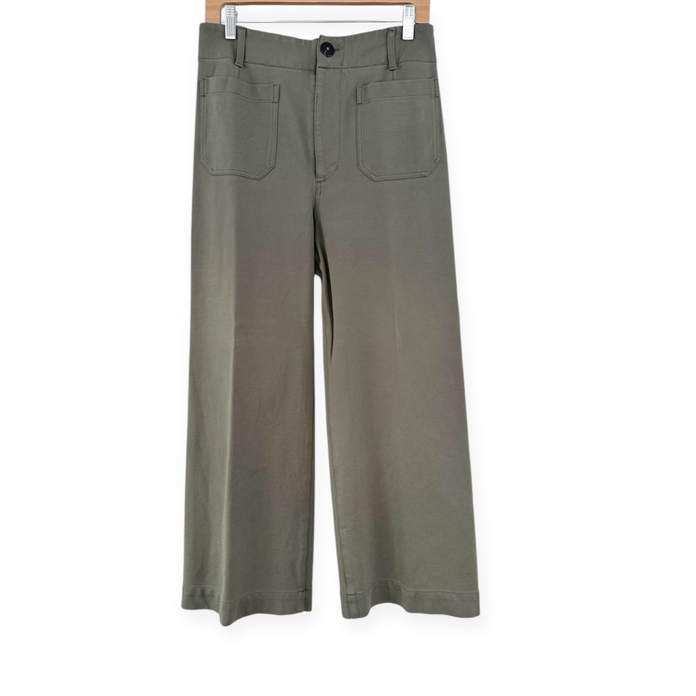 Anthropologie • The Colette Cropped Wide-Leg Ponte Pants by Maeve